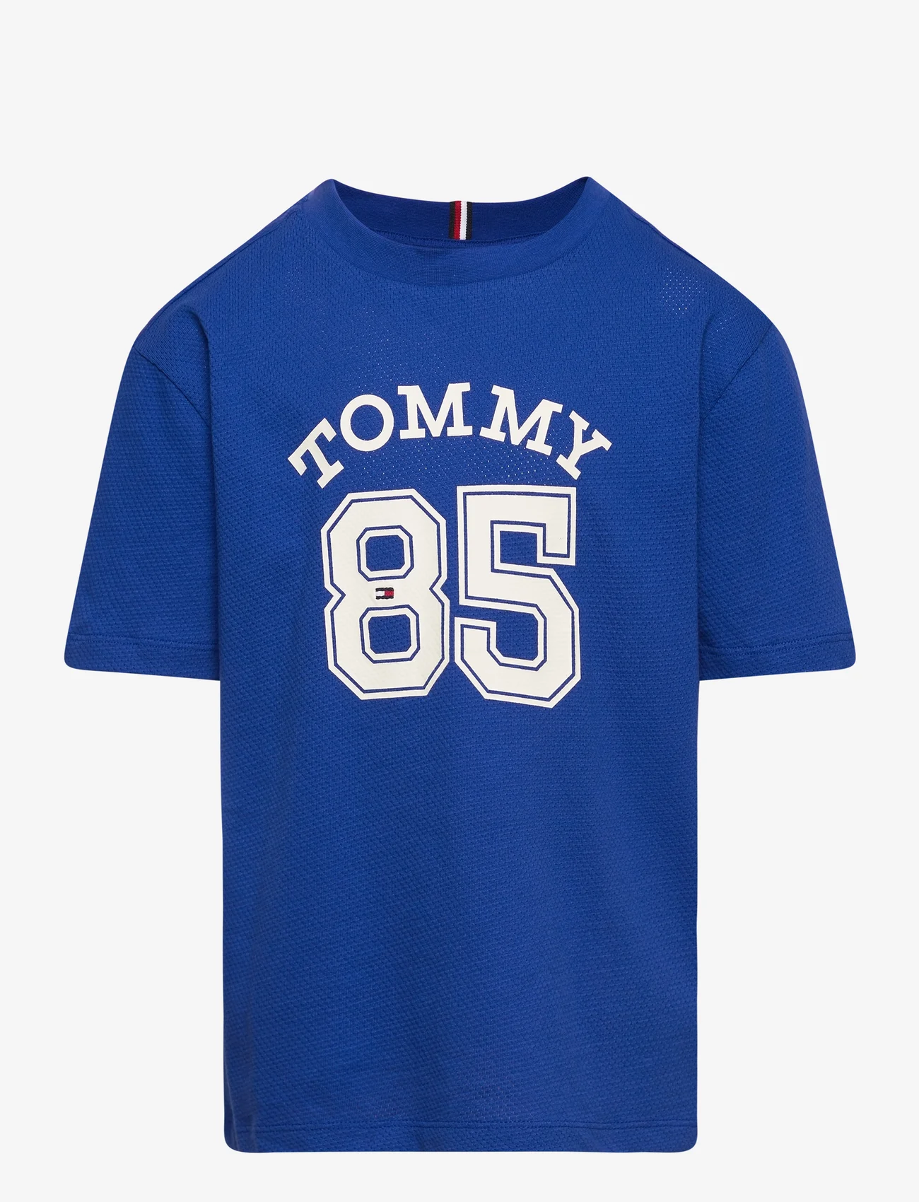 Tommy Hilfiger - MESH VARSITY TEE S/S - kortärmade t-shirts - ultra blue - 0