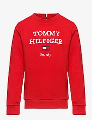 Tommy Hilfiger - TH LOGO SWEATSHIRT - svetarit - fierce red - 0