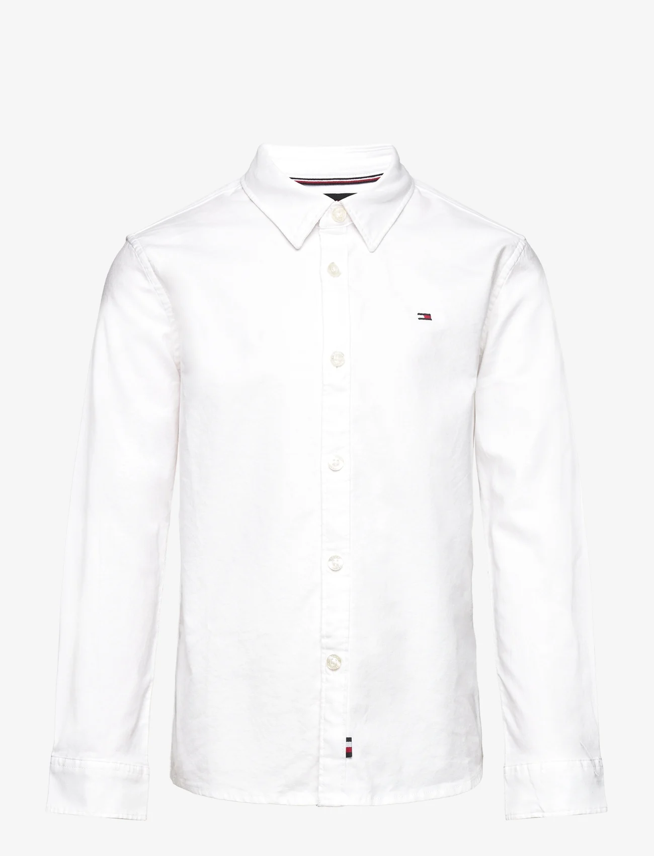 Tommy Hilfiger - FLAG OXFORD SHIRT L/S - langærmede skjorter - white - 0