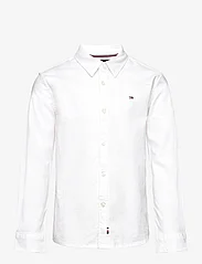 Tommy Hilfiger - FLAG OXFORD SHIRT L/S - langermede skjorter - white - 0
