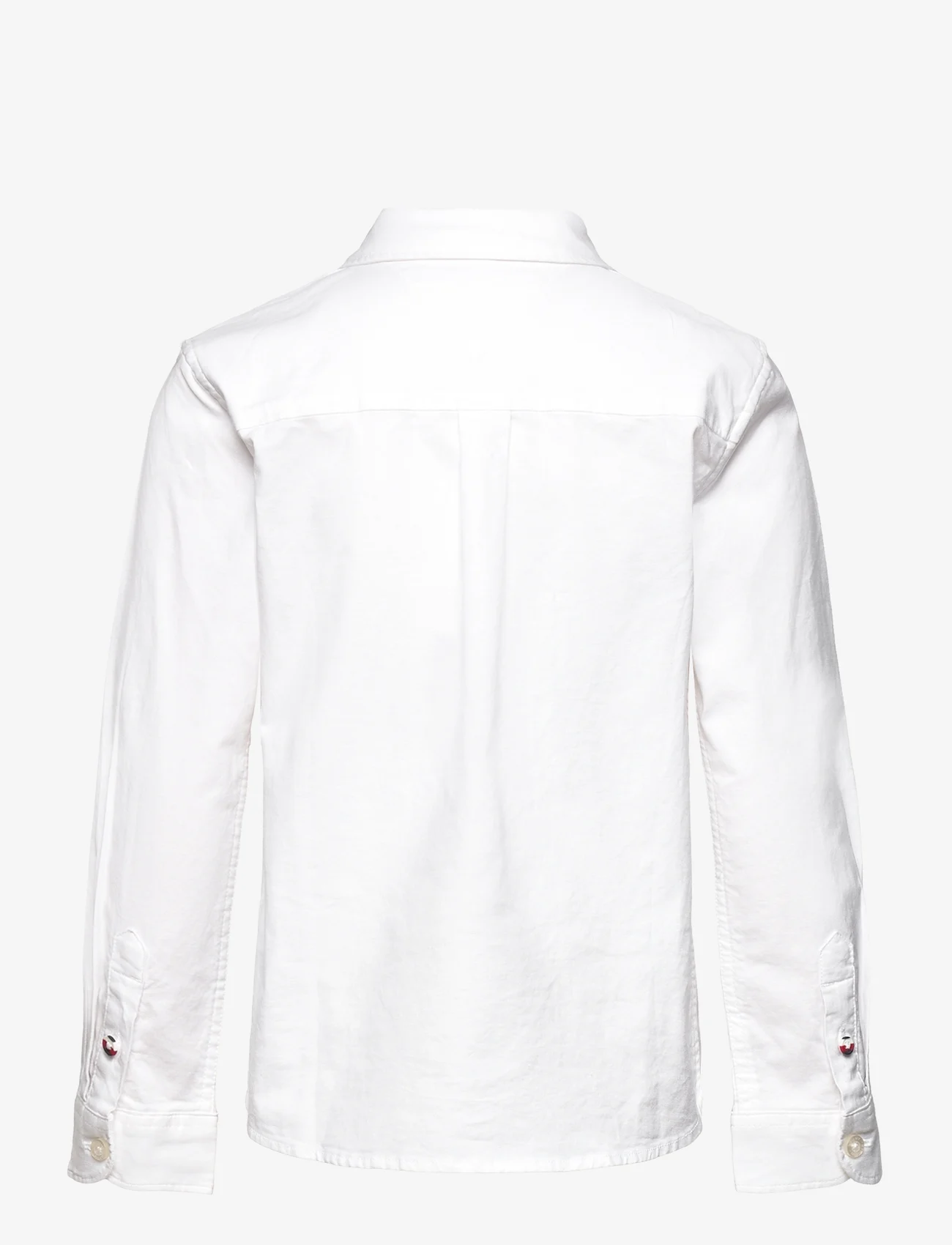 Tommy Hilfiger - FLAG OXFORD SHIRT L/S - langermede skjorter - white - 1