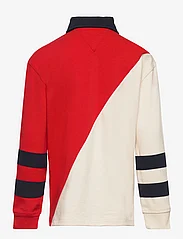 Tommy Hilfiger - COLORBLOCK RUGBY POLO L/S - poloshirts - red/white colorblock - 1
