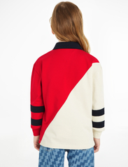 Tommy Hilfiger - COLORBLOCK RUGBY POLO L/S - poloshirts - red/white colorblock - 4