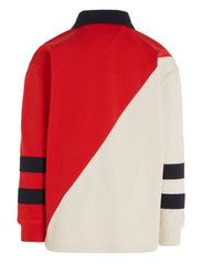 Tommy Hilfiger - COLORBLOCK RUGBY POLO L/S - pikeepaidat - red/white colorblock - 6