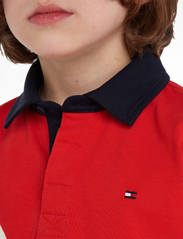 Tommy Hilfiger - COLORBLOCK RUGBY POLO L/S - poloshirts - red/white colorblock - 7