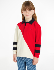 Tommy Hilfiger - COLORBLOCK RUGBY POLO L/S - pikeepaidat - red/white colorblock - 10