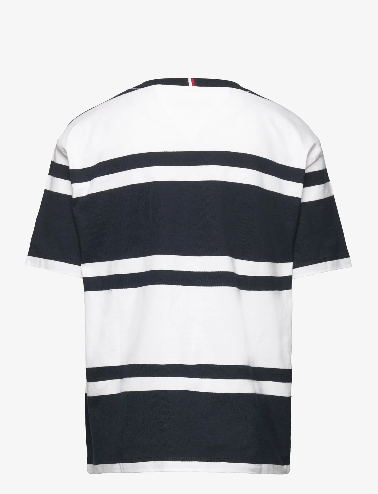 Tommy Hilfiger - RUGBY STRIPE TEE S/S - kortærmede t-shirts - white base/blue stripes - 1