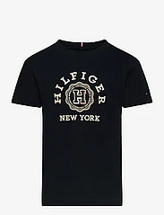 Tommy Hilfiger - MONOTYPE ARCH TEE S/S - short-sleeved t-shirts - desert sky - 0