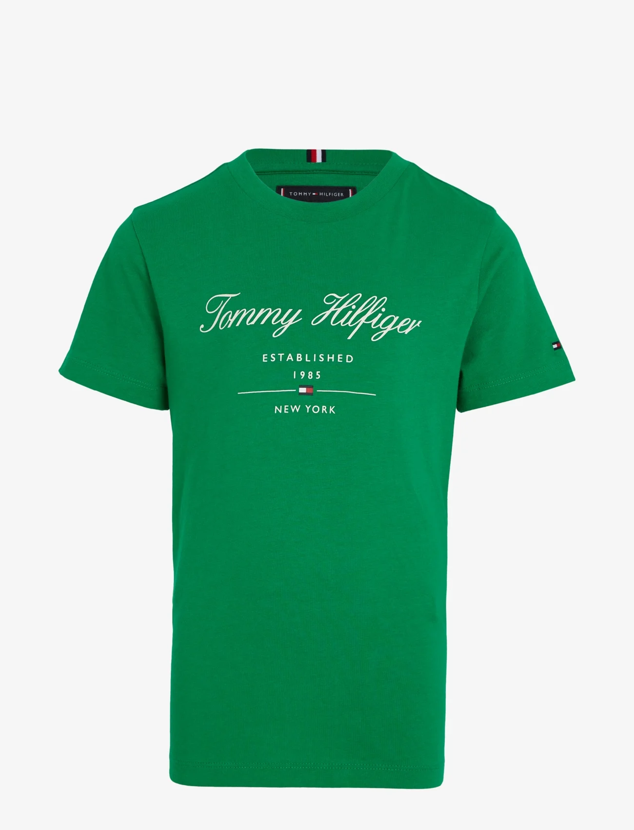 Tommy Hilfiger - TOMMY SCRIPT TEE S/S - kurzärmelige - olympic green - 0
