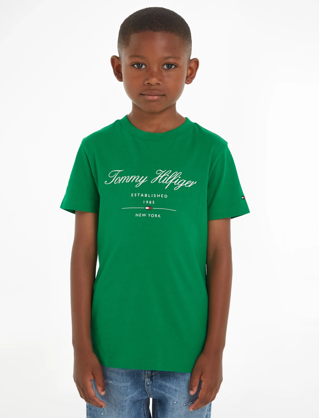 Tommy Hilfiger - TOMMY SCRIPT TEE S/S - lyhythihaiset t-paidat - olympic green - 1