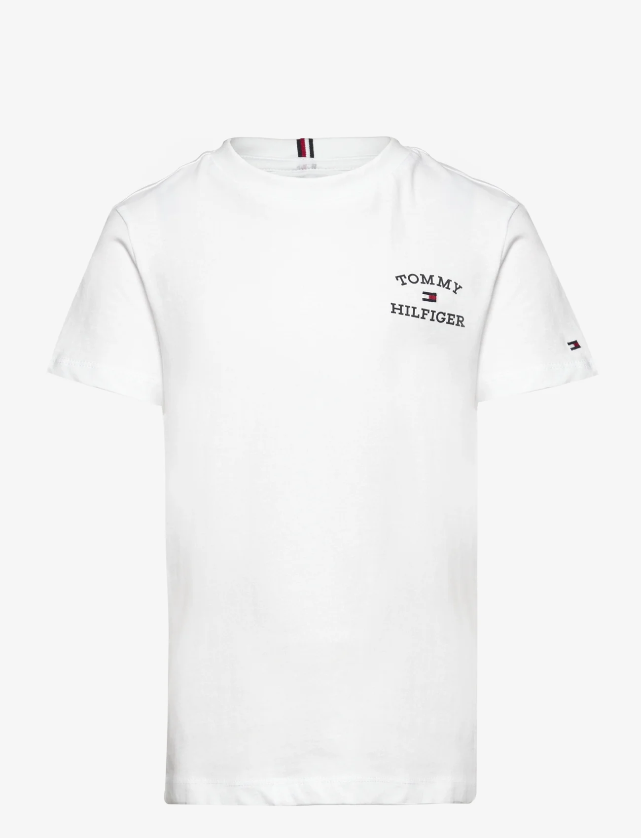 Tommy Hilfiger - TH LOGO TEE S/S - kortærmede t-shirts - white - 0