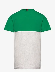 Tommy Hilfiger - ESSENTIAL COLORBLOCK TEE S/S - short-sleeved t-shirts - olympic green/light grey melange - 1