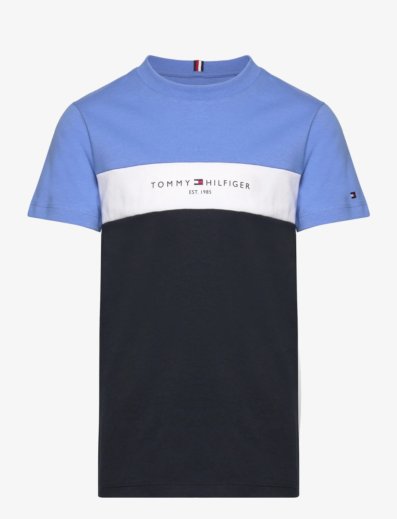 Tommy Hilfiger - ESSENTIAL COLORBLOCK TEE S/S - kortärmade t-shirts - blue spell/desert sky - 0