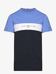 Tommy Hilfiger - ESSENTIAL COLORBLOCK TEE S/S - short-sleeved t-shirts - blue spell/desert sky - 0