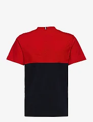 Tommy Hilfiger - ESSENTIAL COLORBLOCK TEE S/S - short-sleeved t-shirts - desert sky/fierce red - 1