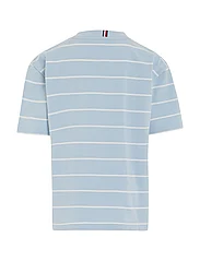 Tommy Hilfiger - STRIPE TEE S/S - kortärmade t-shirts - breezy blue base/white stripe - 4