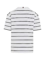 Tommy Hilfiger - STRIPE TEE S/S - kortærmede t-shirts - white base/blue stripe - 4