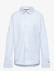 Tommy Hilfiger - MONOGRAM STRETCH PIQUE SHIRT L/S - long-sleeved shirts - breezy blue - 0