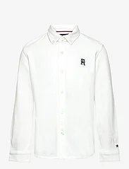 Tommy Hilfiger - MONOGRAM STRETCH PIQUE SHIRT L/S - langärmlige hemden - white - 0