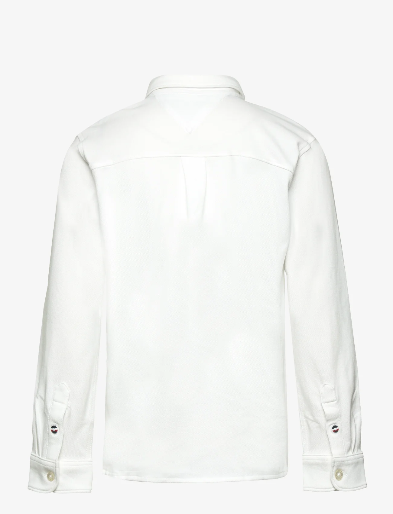 Tommy Hilfiger - MONOGRAM STRETCH PIQUE SHIRT L/S - långärmade skjortor - white - 1
