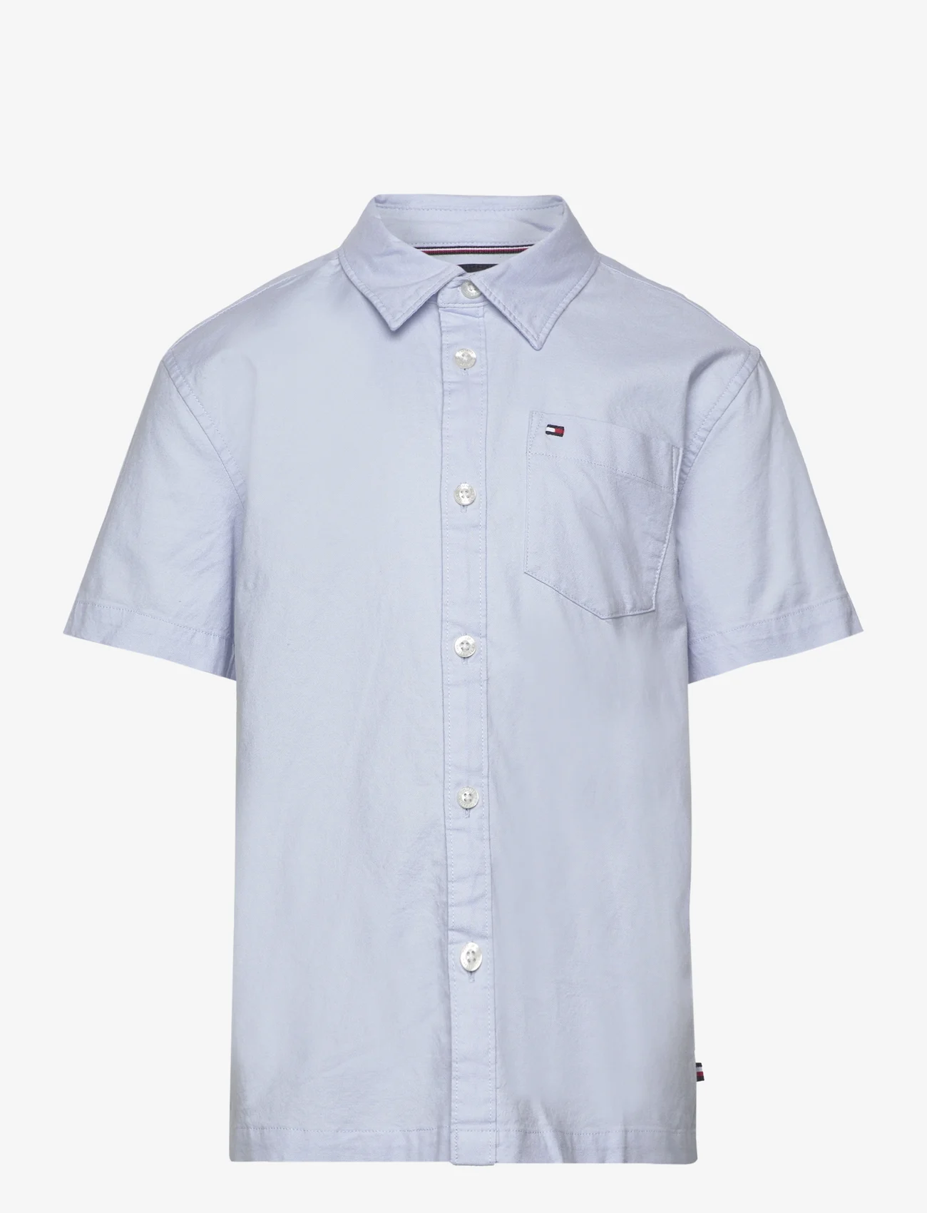Tommy Hilfiger - SOLID OXFORD SHIRT S/S - short-sleeved shirts - breezy blue - 0