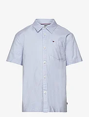 Tommy Hilfiger - SOLID OXFORD SHIRT S/S - short-sleeved shirts - breezy blue - 0