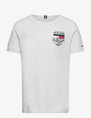 Tommy Hilfiger - FINEST FOOD TEE S/S - kortärmade t-shirts - new light grey heather - 0