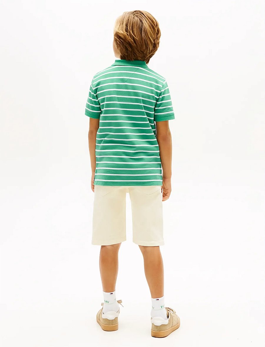 Tommy Hilfiger - FLAG POLO SS - kortærmede poloer - bahama green stripe - 2