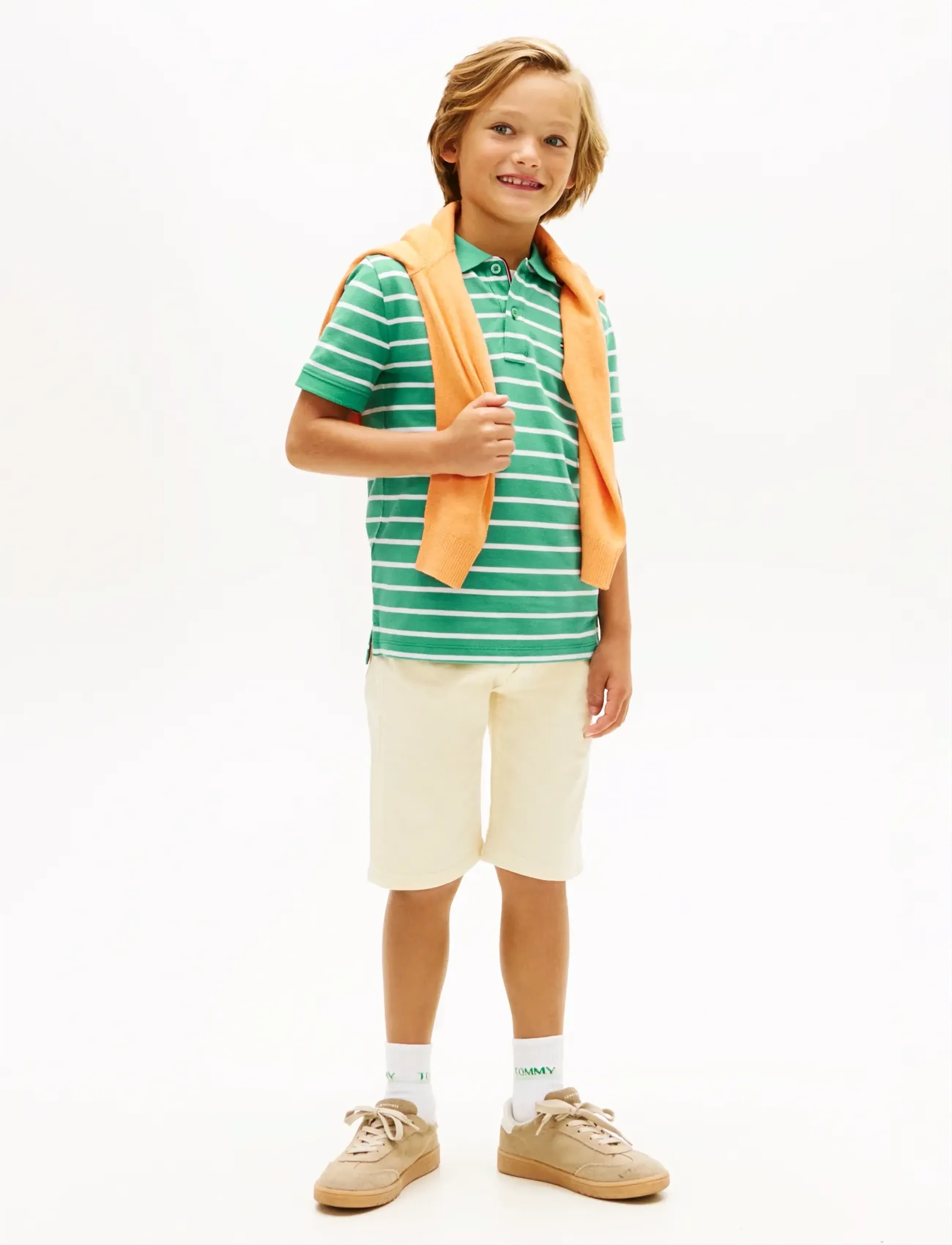 Tommy Hilfiger - FLAG POLO SS - lühikeste varrukatega polod - bahama green stripe - 3