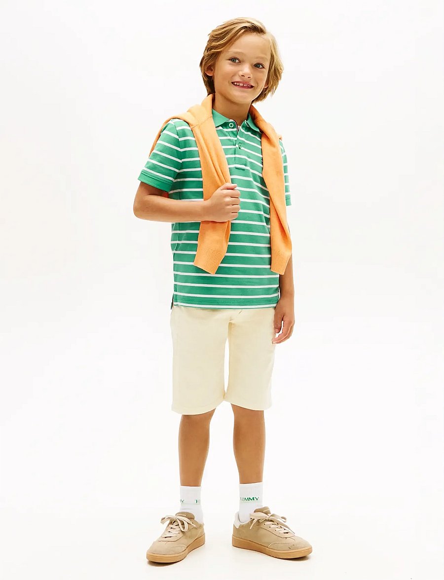Tommy Hilfiger - FLAG POLO SS - kortærmede poloer - bahama green stripe - 3