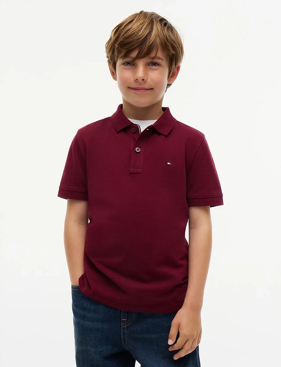 Tommy Hilfiger - FLAG POLO SS - lyhythihaiset - burgundy - 0