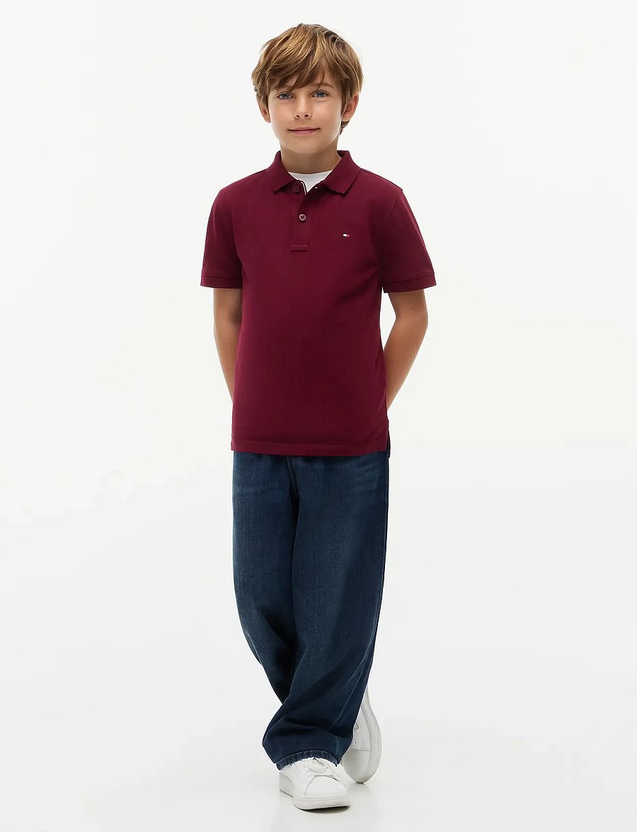 Tommy Hilfiger - FLAG POLO SS - lyhythihaiset - burgundy - 4