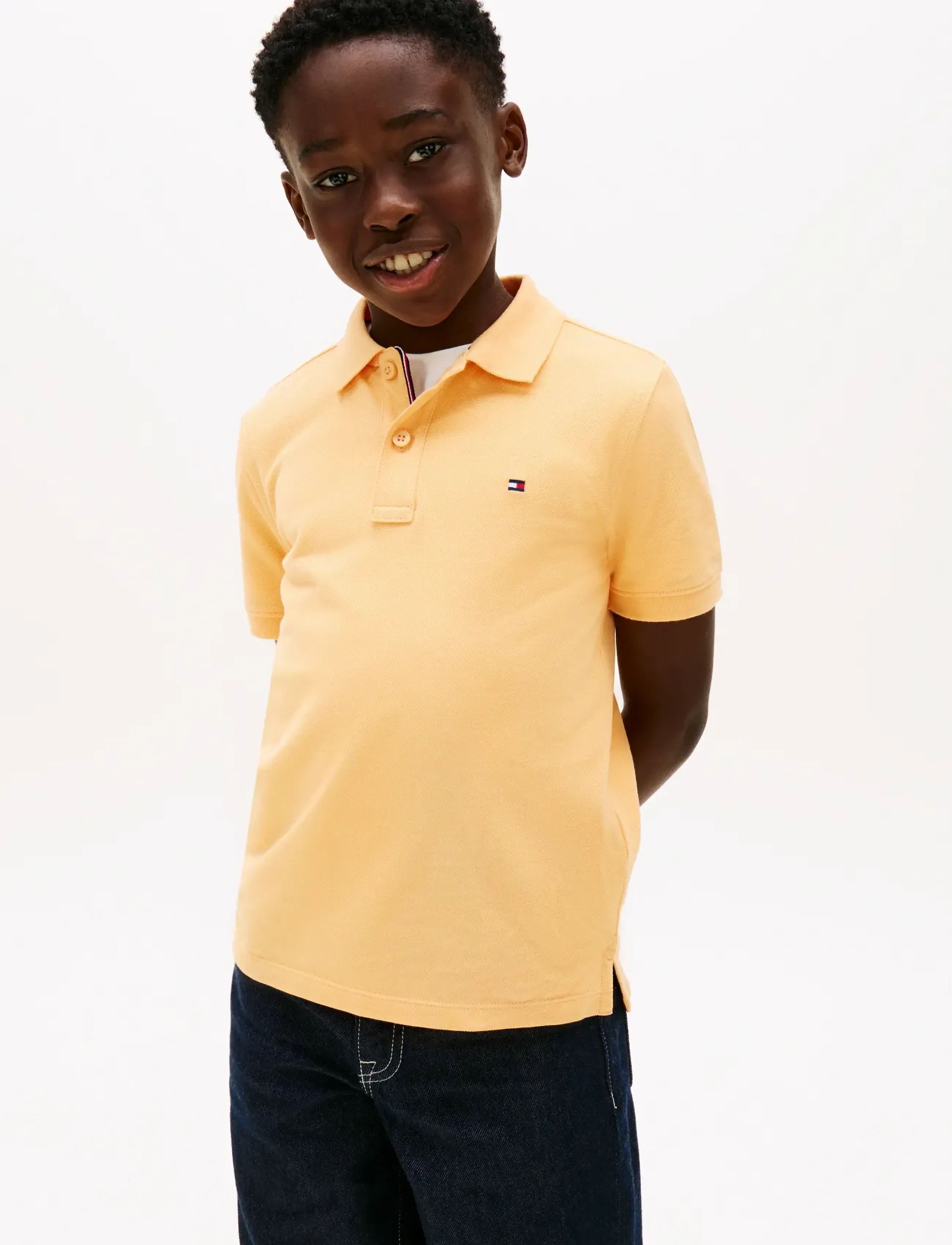 Tommy Hilfiger FLAG POLO SS - Tommy Hilfiger - FADED SUN KISS / coral