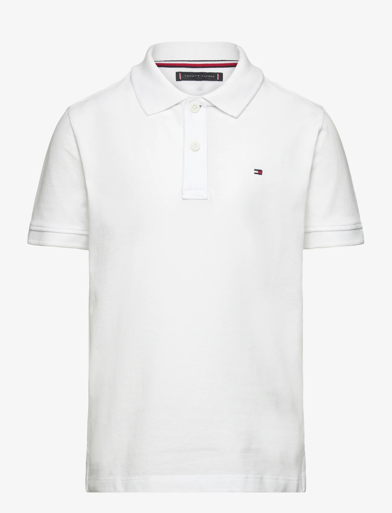 Tommy Hilfiger - FLAG POLO S/S - short-sleeved polos - white - 0