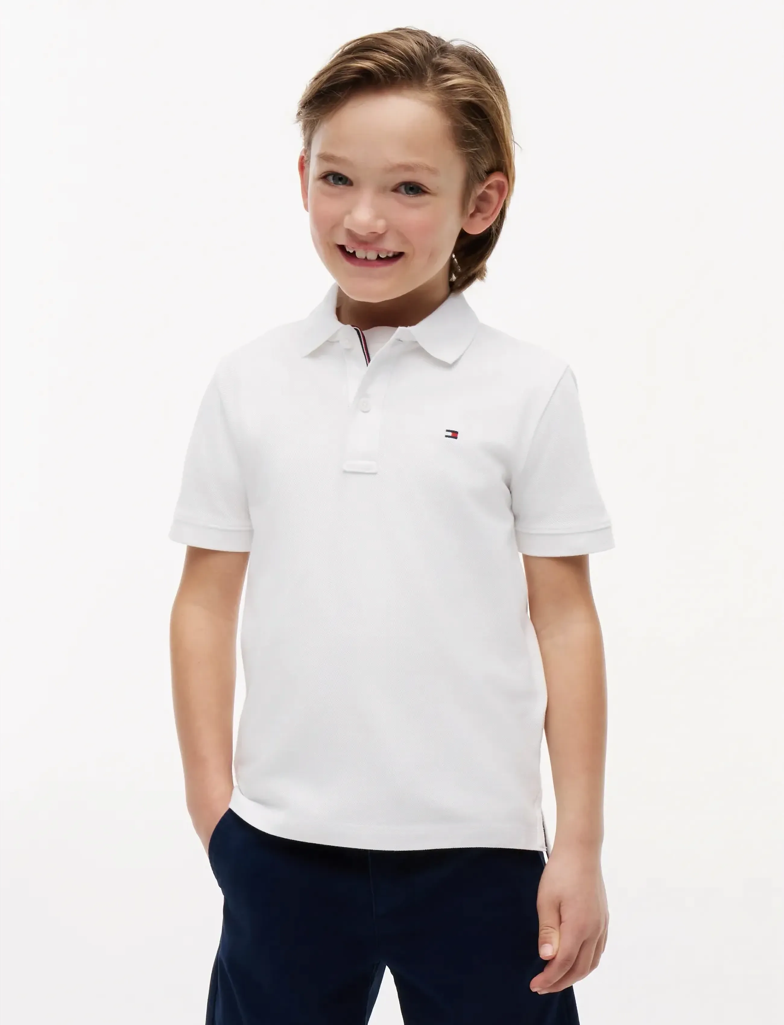 Tommy Hilfiger FLAG POLO SS - Pikéer - WHITE / white