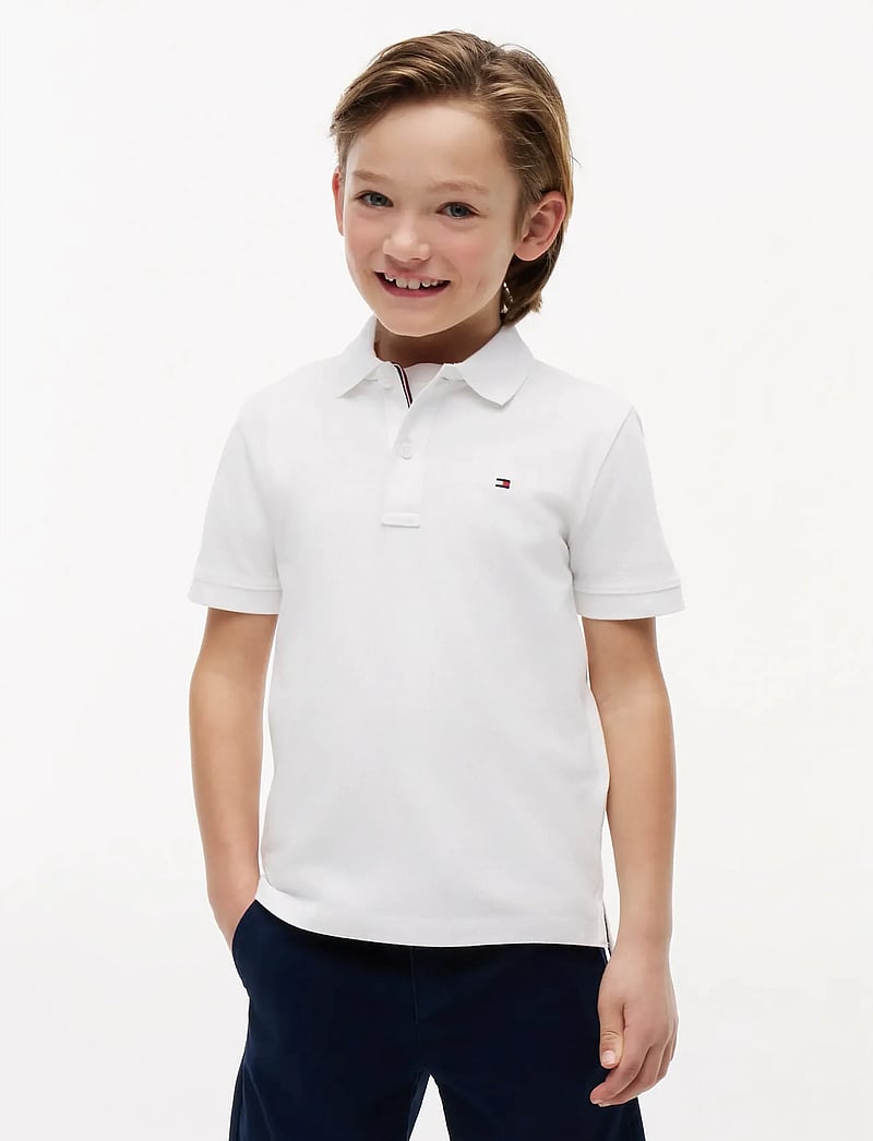 Tommy Hilfiger - FLAG POLO SS - kortärmade pikéer - white - 0