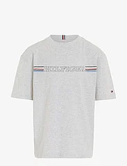 Tommy Hilfiger - STRIPE CHEST HILFIGER - kortärmade t-shirts - new light grey heather - 0