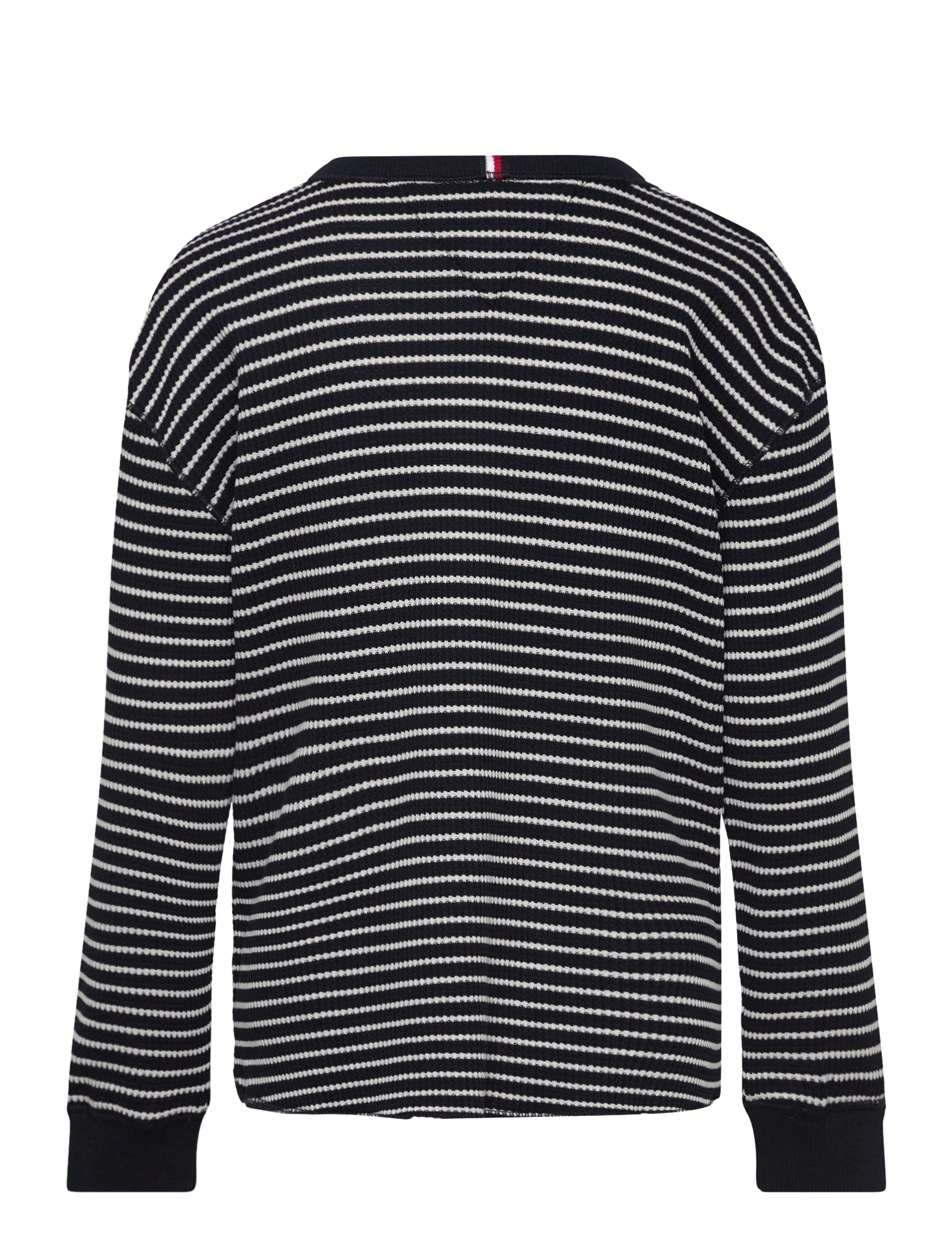 Tommy Hilfiger - FLAG MINI WAFFLE REG TEE LS - blue base white stripes - 1