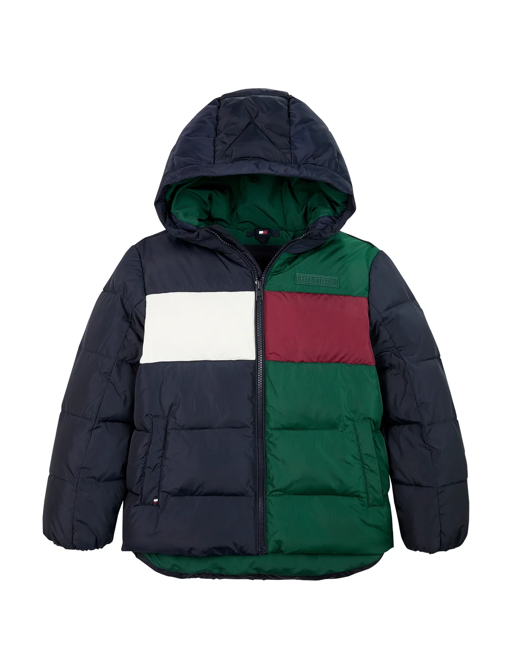 Tommy Hilfiger Colorblock Ripstop Padded Jacket Ornamental Green Rouge Blue Navy 134.40 Boozt