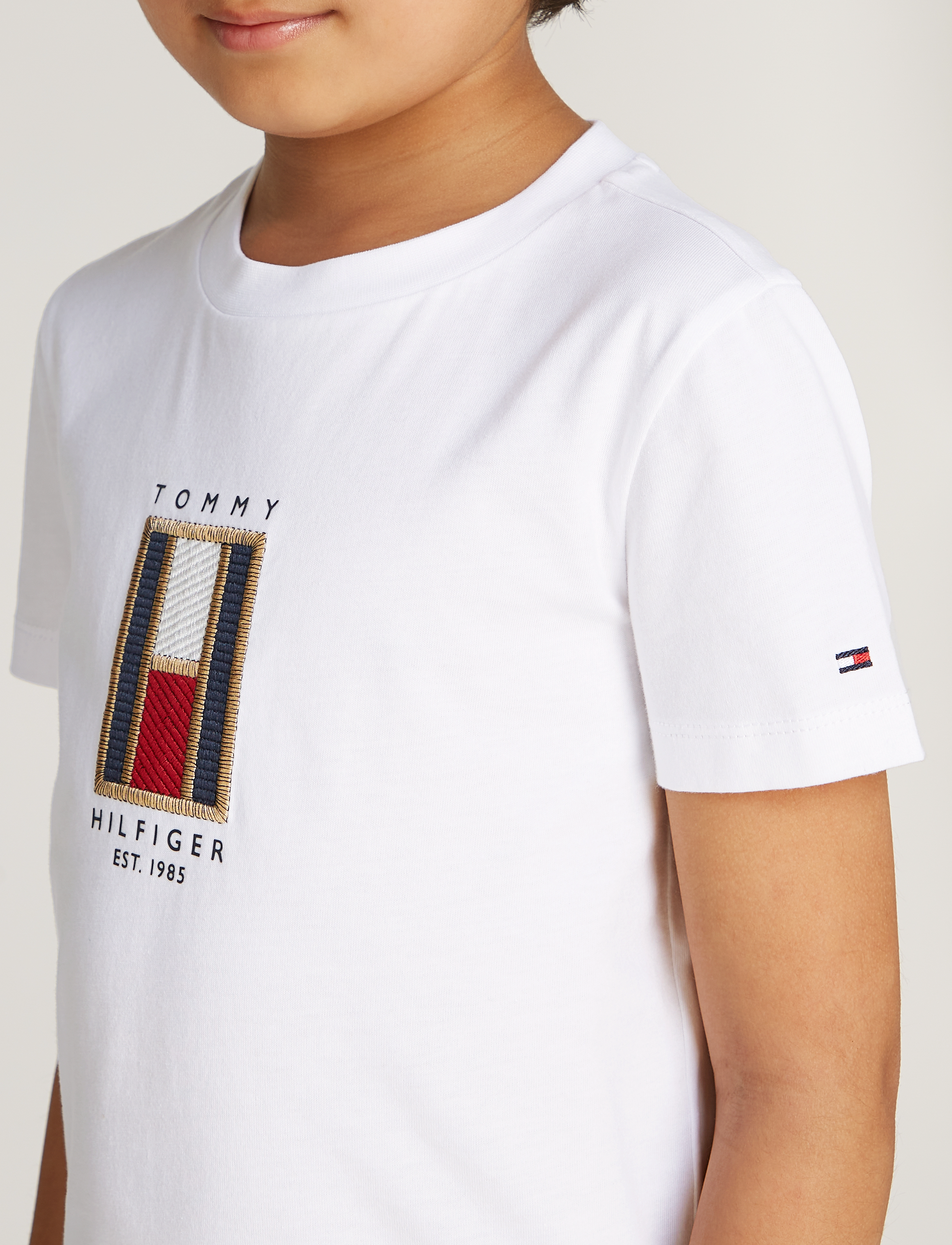 Tommy Hilfiger - FLAG EMBROIDERED REG TEE SS - white - 2