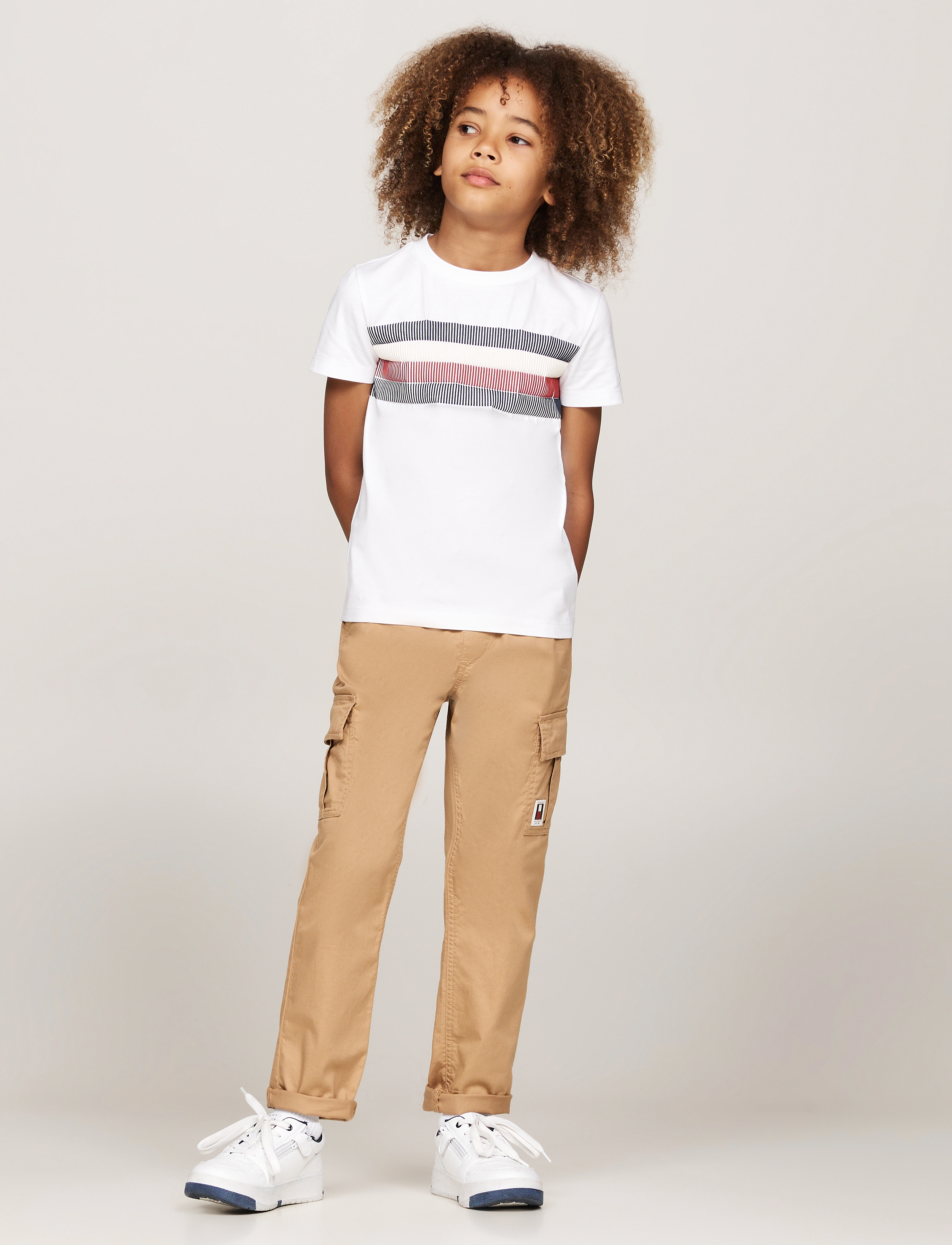 Tommy Hilfiger - GLOBAL STRIPE PRINT REG TEE SS - white - 3