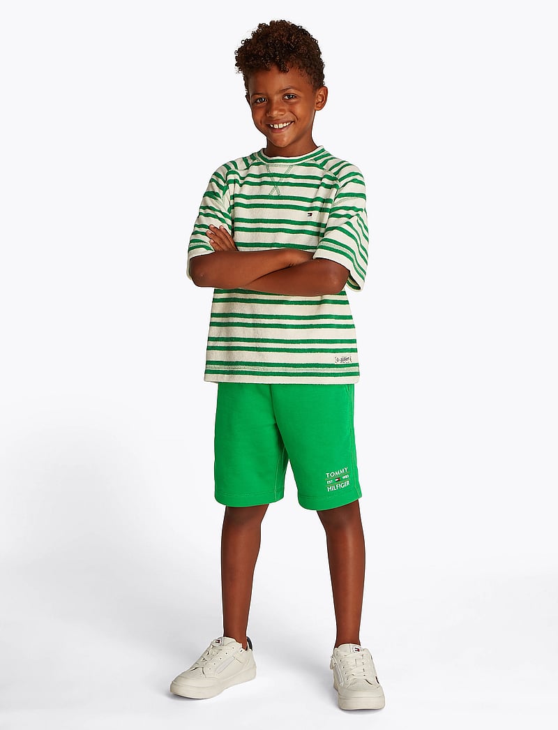 Tommy Hilfiger - TOMMY FLAG HILFIGER SWEATSHORT - sweatshorts - radiant green - 0