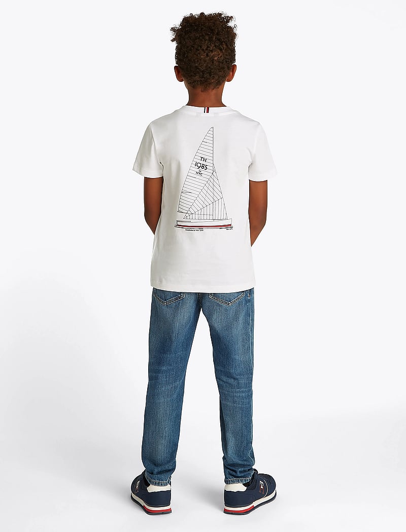 Tommy Hilfiger - HILFIGER YACHT PRINT TEE - kortärmade t-shirts - white - 4