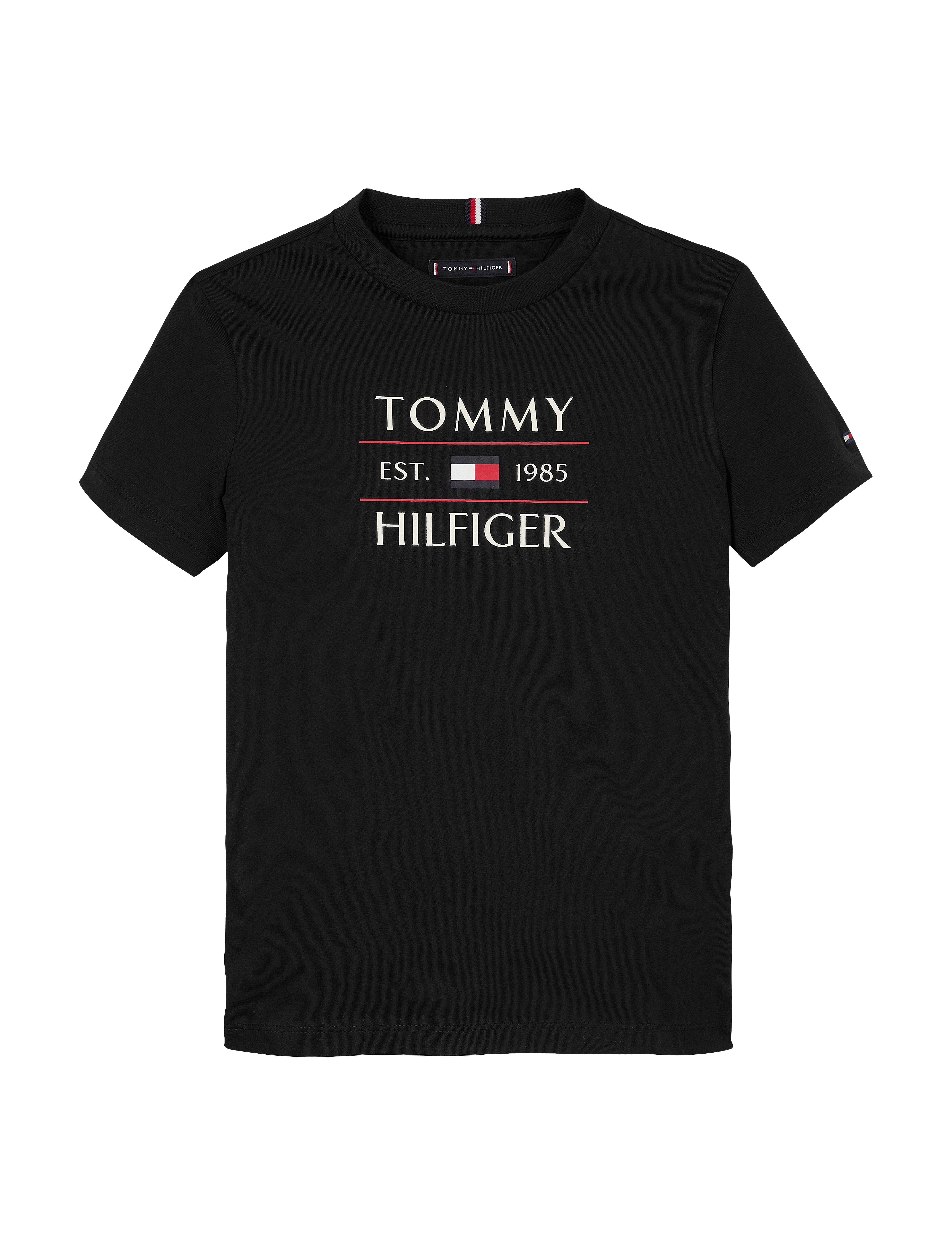 Tommy Hilfiger - TOMMY FLAG HILFIGER REG TEE SS - black - 1