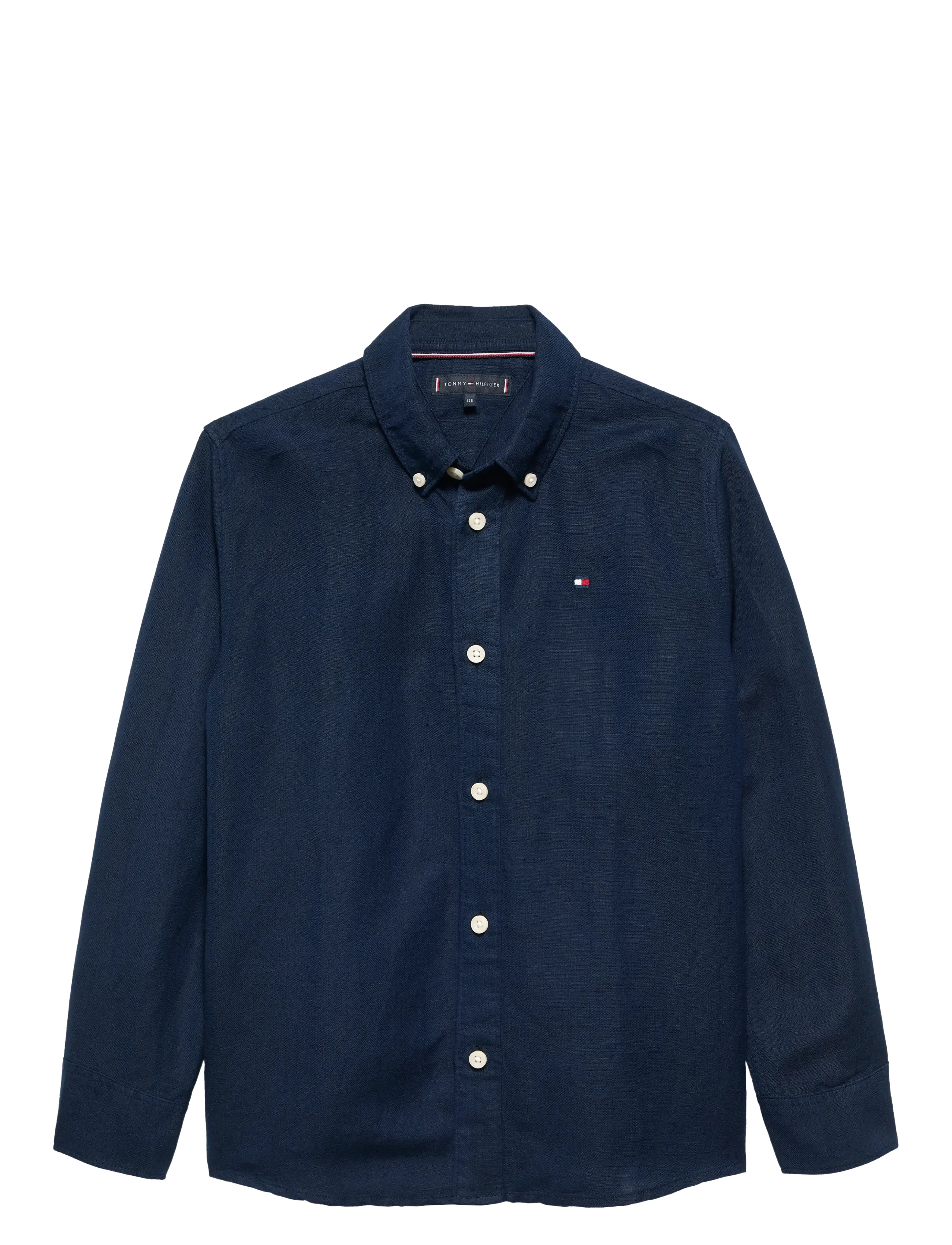 Tommy Hilfiger LINEN BLEND RELAXED SHIRT LS - New Arrivals - DARK NIGHT NAVY / navy