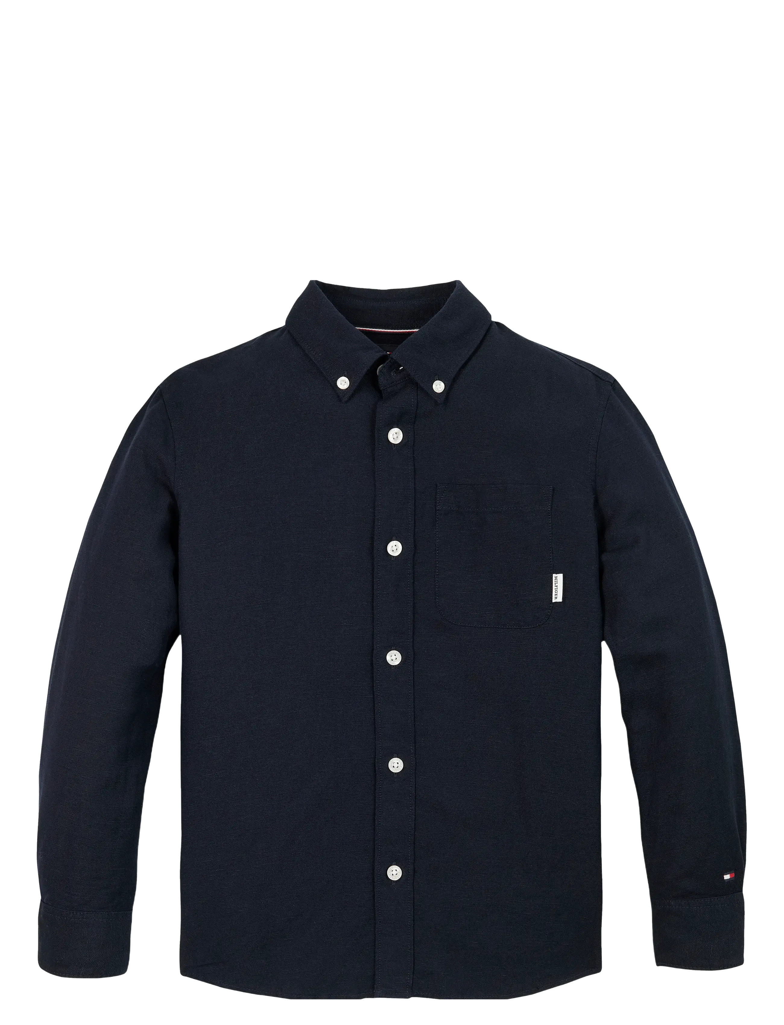 Tommy Hilfiger LINEN BLEND RELAXED SHIRT LS - Skjorter - DARK NIGHT NAVY / navy