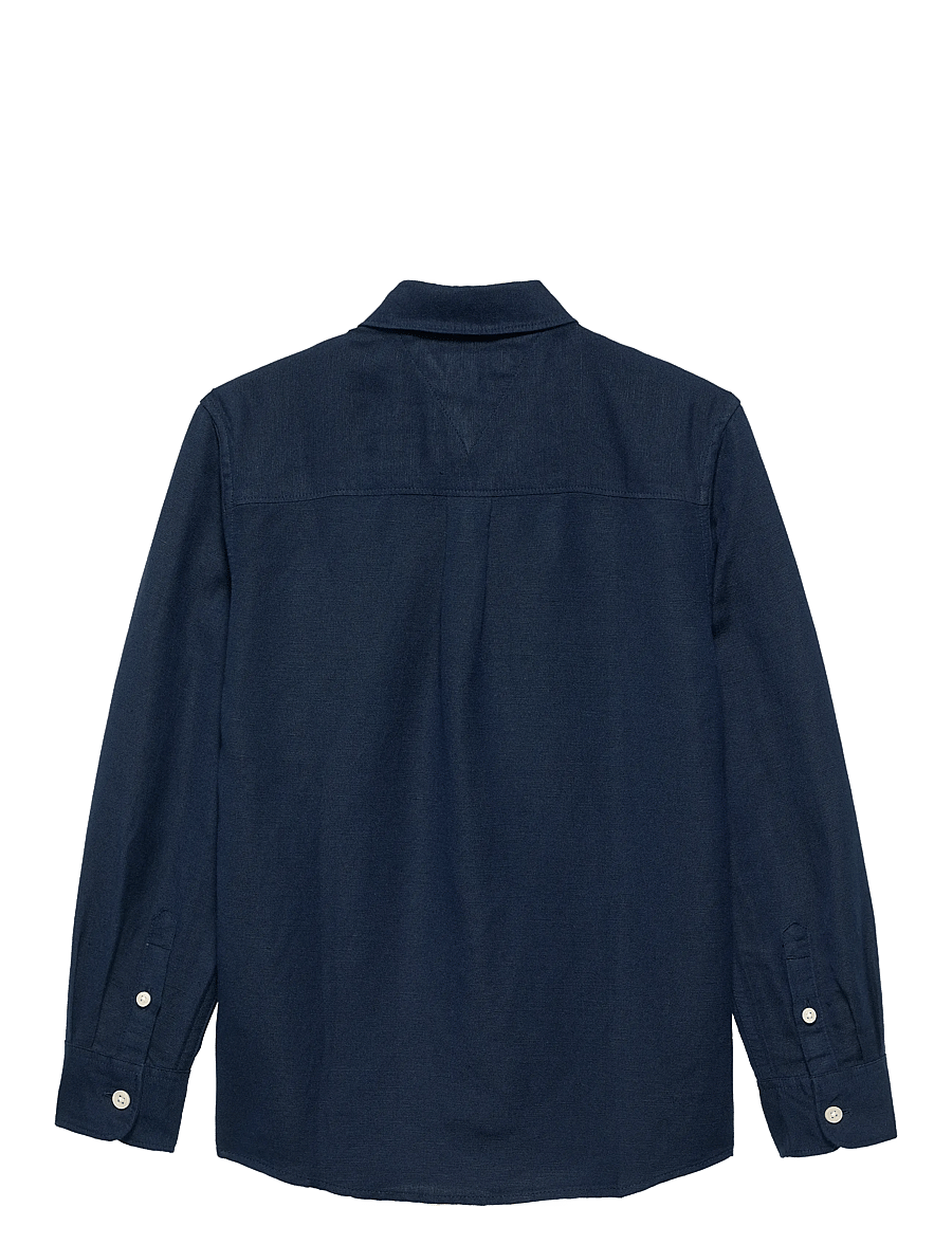 Tommy Hilfiger - LINEN BLEND RELAXED SHIRT LS - langärmlige hemden - dark night navy - 1
