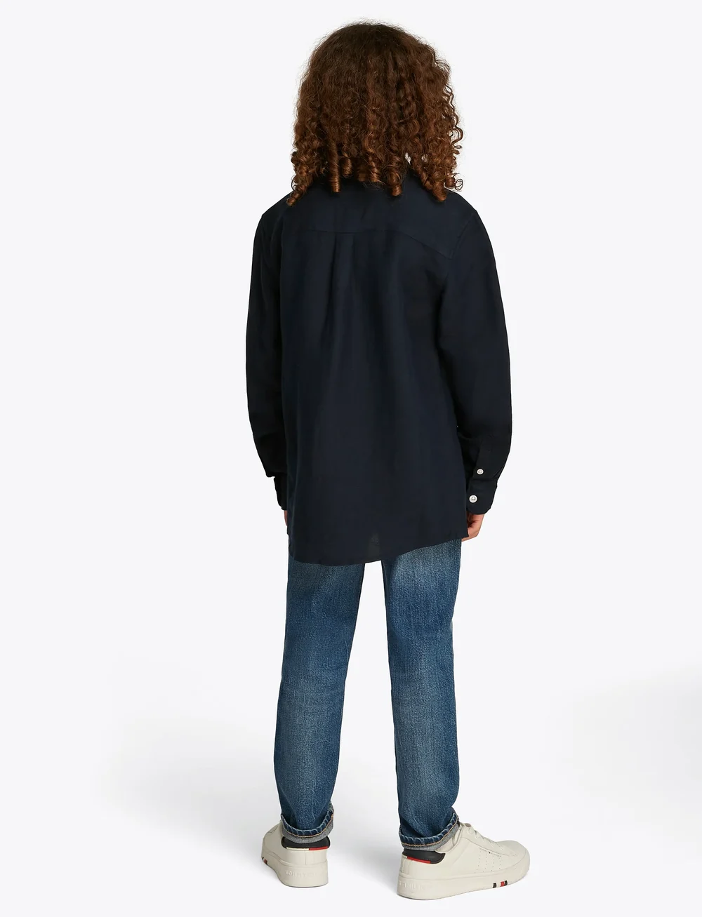 Tommy Hilfiger - LINEN BLEND RELAXED SHIRT LS - långärmade skjortor - dark night navy - 3