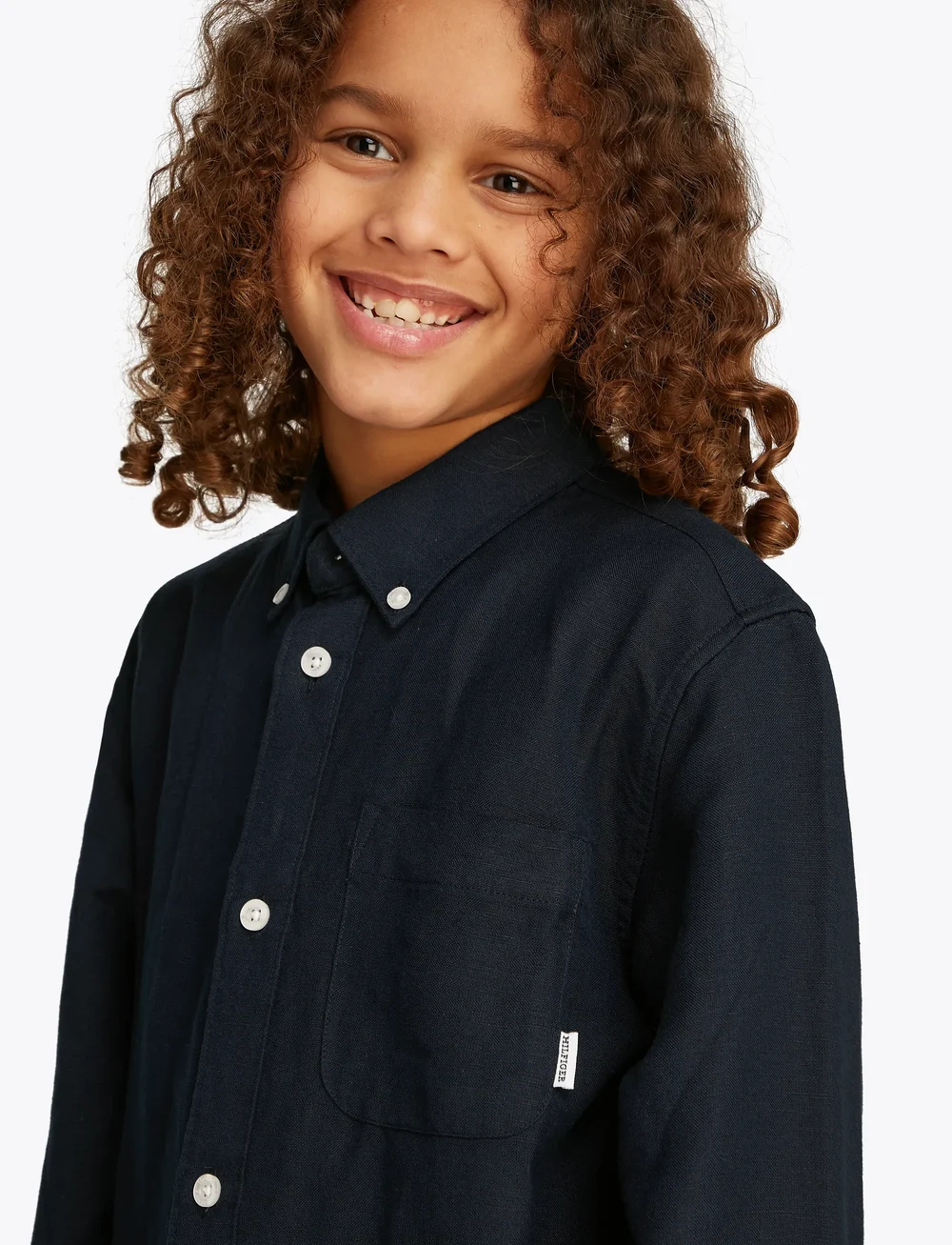 Tommy Hilfiger - LINEN BLEND RELAXED SHIRT LS - långärmade skjortor - dark night navy - 4