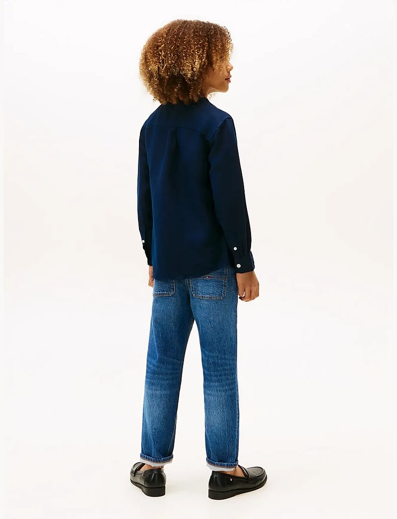 Tommy Hilfiger - LINEN BLEND RELAXED SHIRT LS - langærmede skjorter - dark night navy - 5